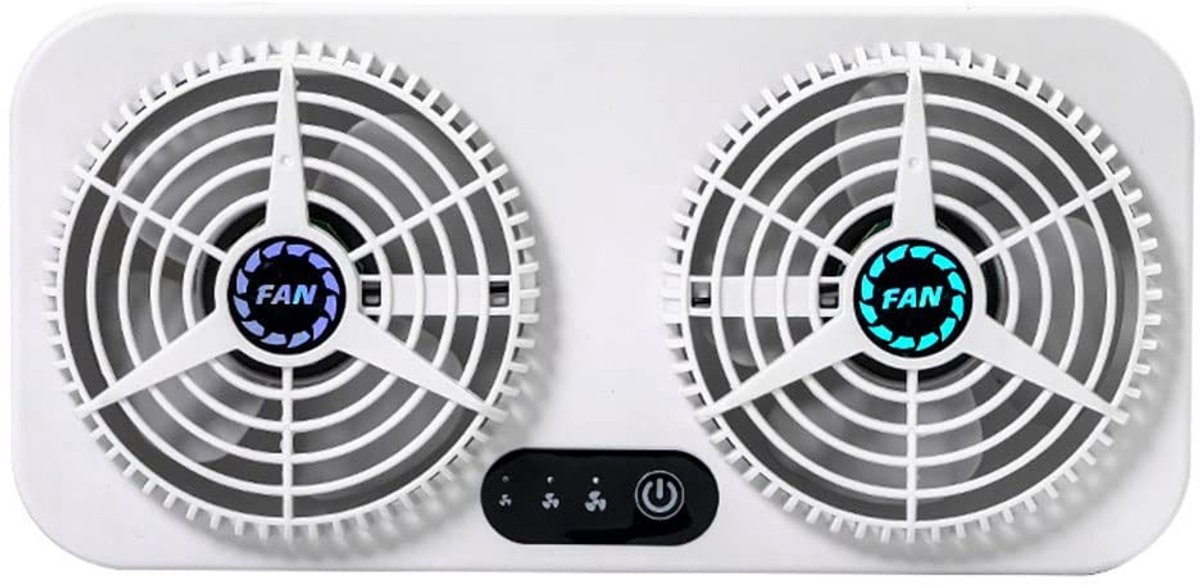 Dailygoods - Dailygoody - Raamafvoerventilator - Ventilatie - Energiezuinig - Wit - Luchtreiniging - Koelventilator voor auto en huishouden - USB-oplaadbaar