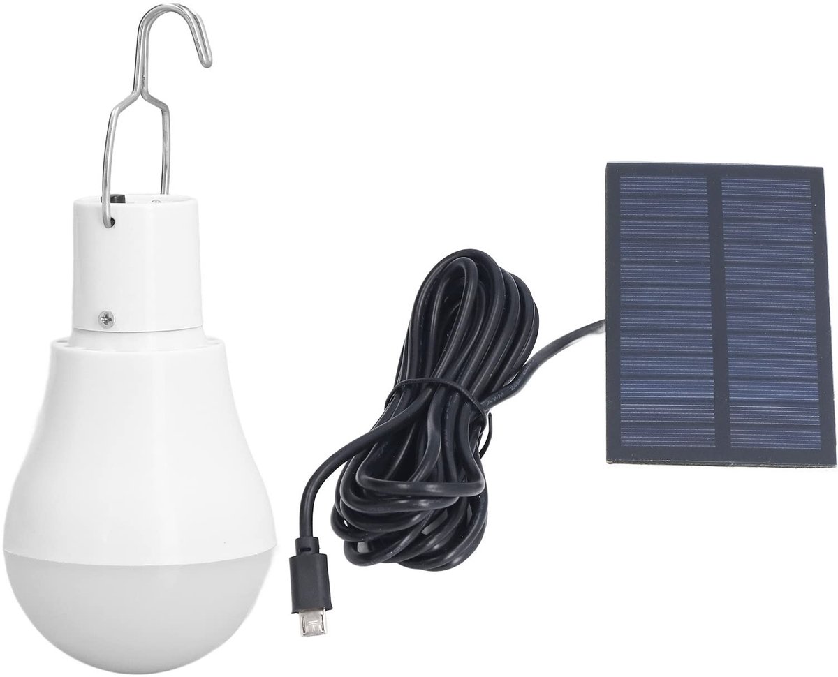 Dailygoods - USB-Zonnelamp met Haak voor Thuisverlichting en Kamperen