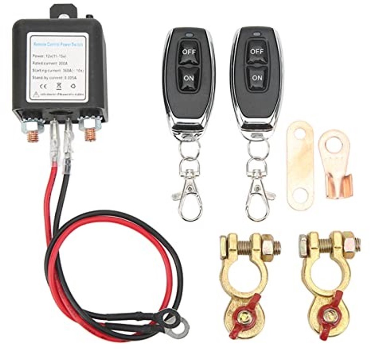 Dailygoods - Dailygoody - Op Afstand Bediende Accu-ontkoppelingsschakelaar - Auto Batterij Switch - Laag Energieverbruik - 12V200A - Geschikt voor Diverse Voertuig