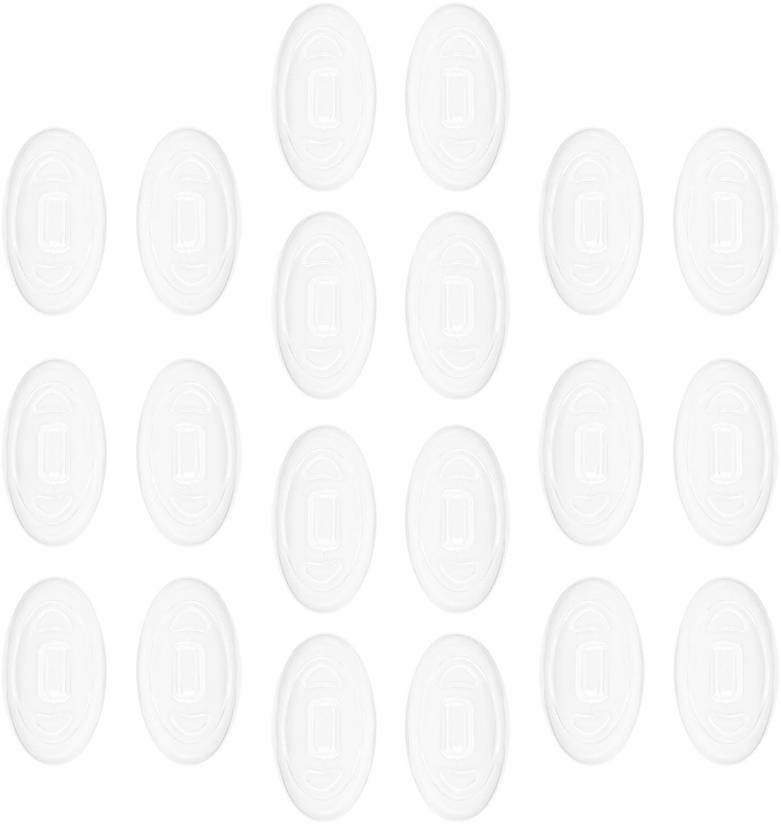 Dailygoods - 10 Paar Transparante Ovale Siliconen Vervangende Neuspads 14x7mm