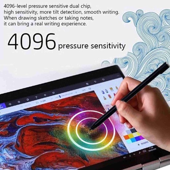 Dailygoods - Dailygoody - Active Capacity Pen - Stylus Pen voor Yoga C930 - 4096 Niveau - Aluminiumlegering - Tablet Active Stylus Pen - Geschikt voor C930 - Model. — afbeelding 3