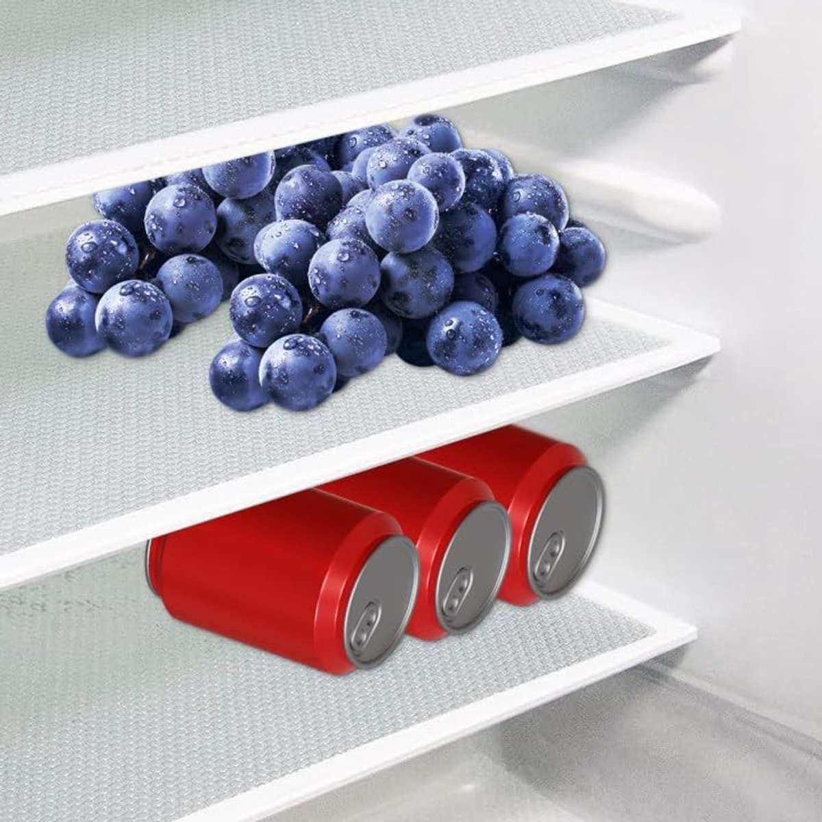 Dailygoods - Anti-schimmelmat voor koelkast - Wasbare koelkastmatten - 8 stuks - Wit - EVA-koelkastbekleding - Ideaal voor kasten en laden - 29 x 45 c