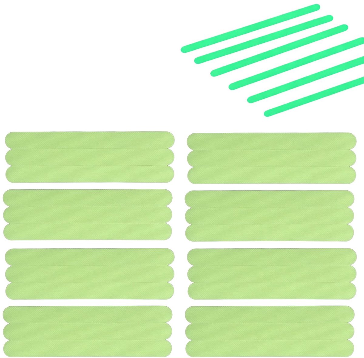 Dailygoods - Dailygoody - Glow in the Dark Tapes - Lichtgevende Trap Marker - Veiligheid en zichtbaarheid - 20 x 2 cm - Peva materiaal - Geschikt voor binnen en bu.