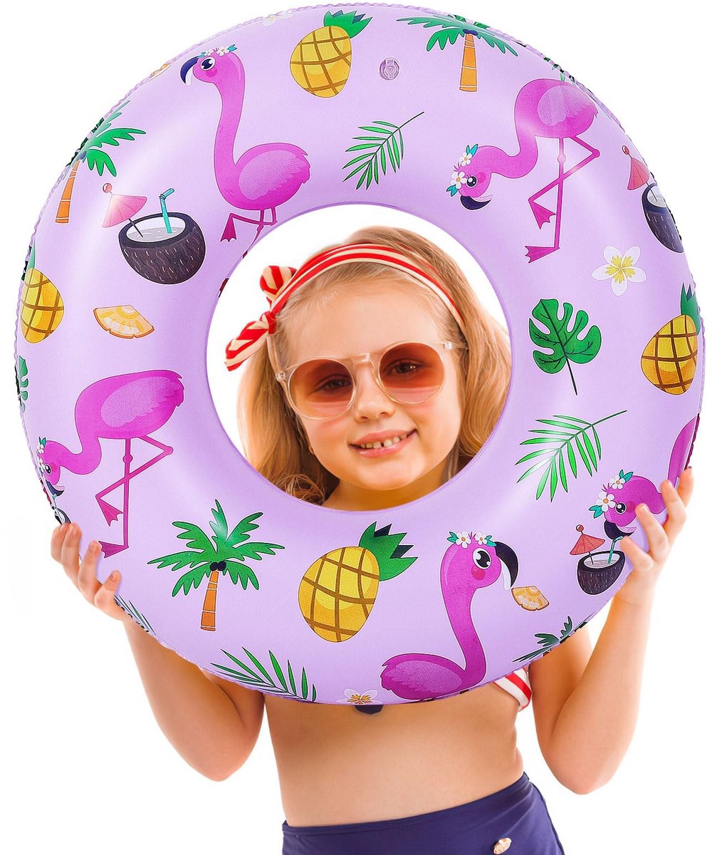 Dailygoods - Dailygoody - Zwemring - Opblaasbaar - Comfortabel PVC - Flamingo - Strandspeelgoed - Geschikt voor Kinderen - 65 cm