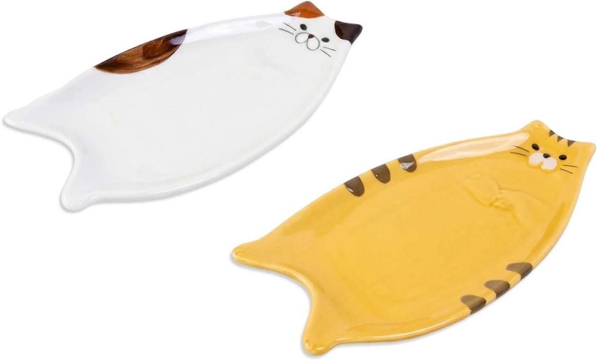 Keramische kooklepelhouders in kattenvorm - Schattige lepel- en bestekhouders, ideaal voor saus en als cadeau voor kattenliefhebbers