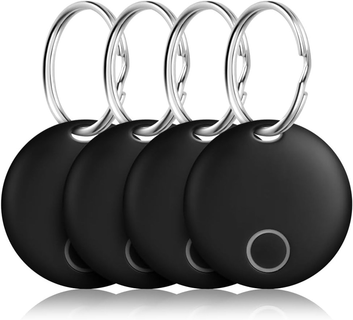 Slimme Bluetooth Zoektag 4-Pack, Item Tracker voor Sleutels en Portemonnee, Tot 50m Bereik, IP67 Waterdicht en Draadloze Afstandsbediening voor Gemakkelijk Vinden