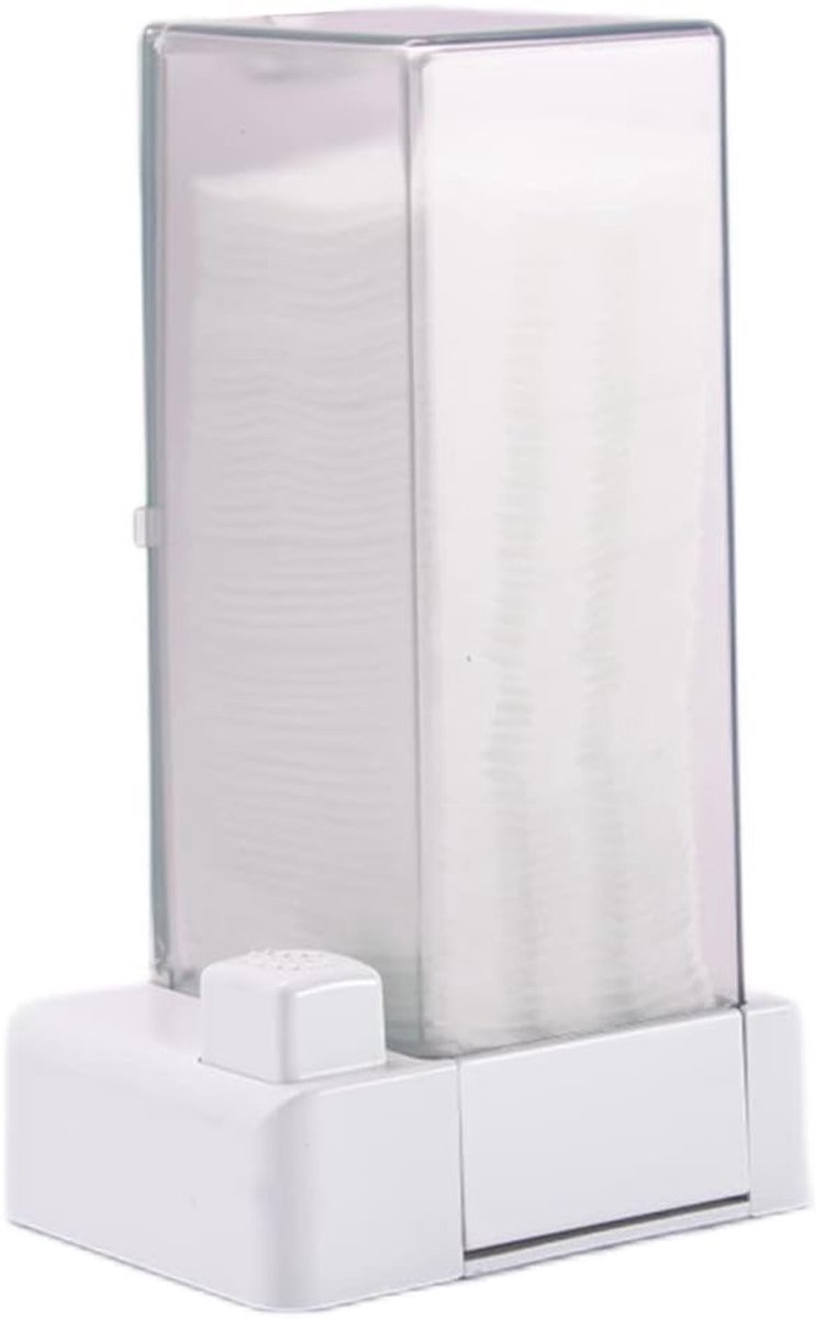 Katoenen Kussendispenser voor Make-up, Cosmetische Wattenschijfjes Organizer voor een Schone en Gezonde Huid, Handige en Stijlvolle Katoenhouder (Wit)