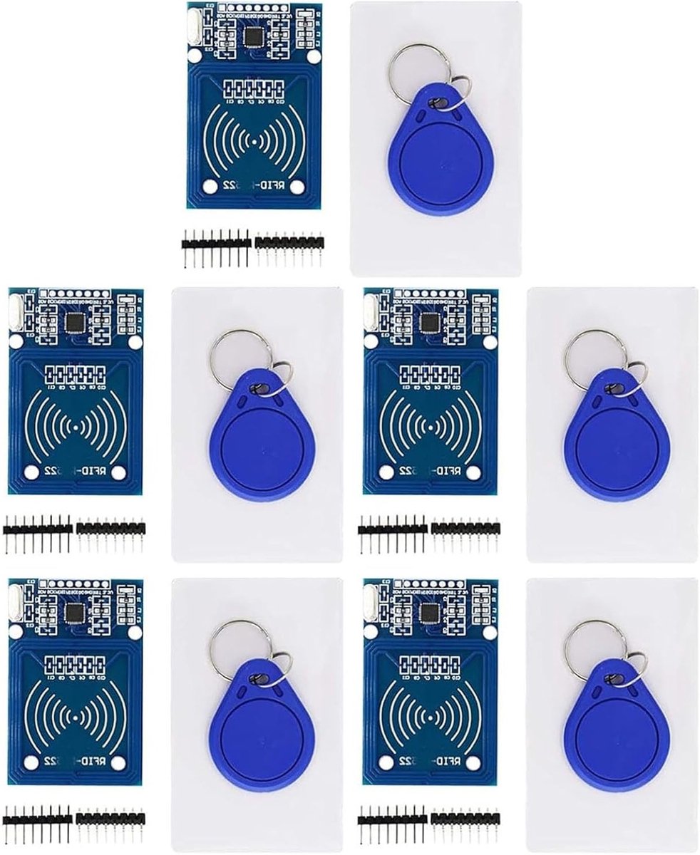 Inductiemodule voor RFID RF IC Kaart, 13.56MHz, SPI Interface, Werkt op 3.3V, Geschikt voor Arduino en Raspberry Pi, Ideaal voor Toepassingen in Toegangscontrole en Identificatie