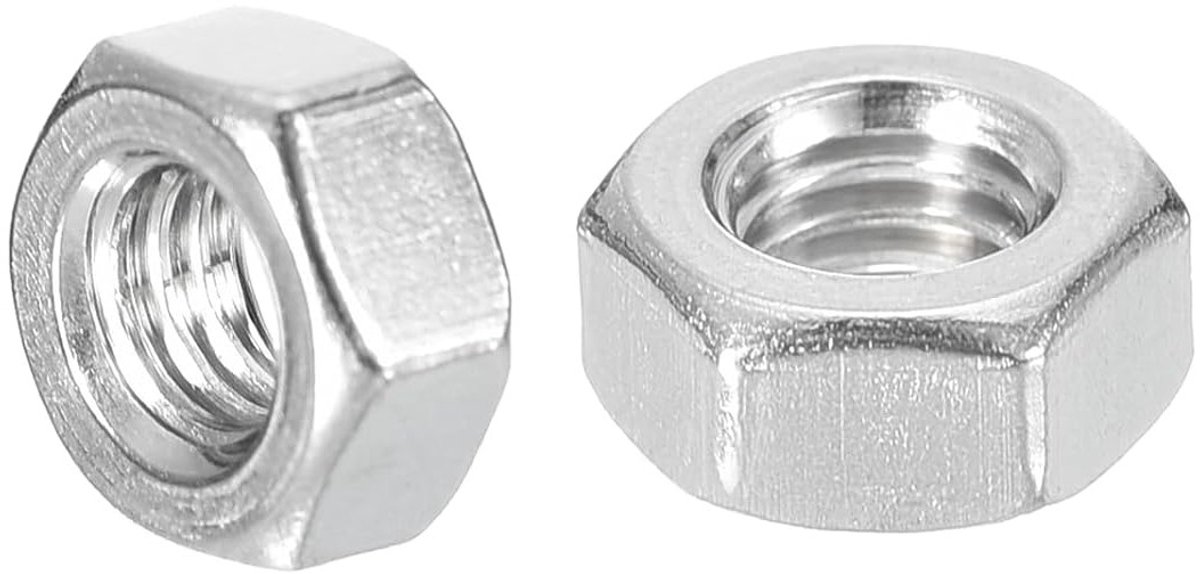 Hex Nuts M8 x 1.0 mm - 25 Stuks RVS Moeren met Fijne Draad voor DIY en Reparaties, Duurzaam en Roestvrij