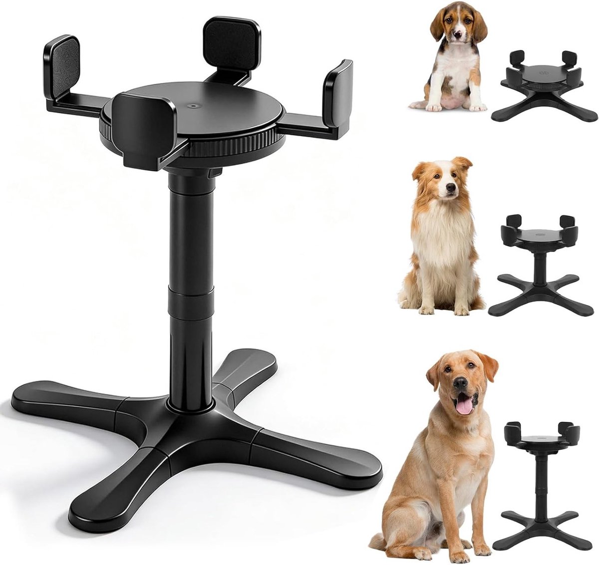 Verhoogde hondenvoer- en waterbak, hoogte verstelbaar, stabiel en antislip voor kleine, middelgrote en grote honden, ideaal voor comfortabel eten en drinken