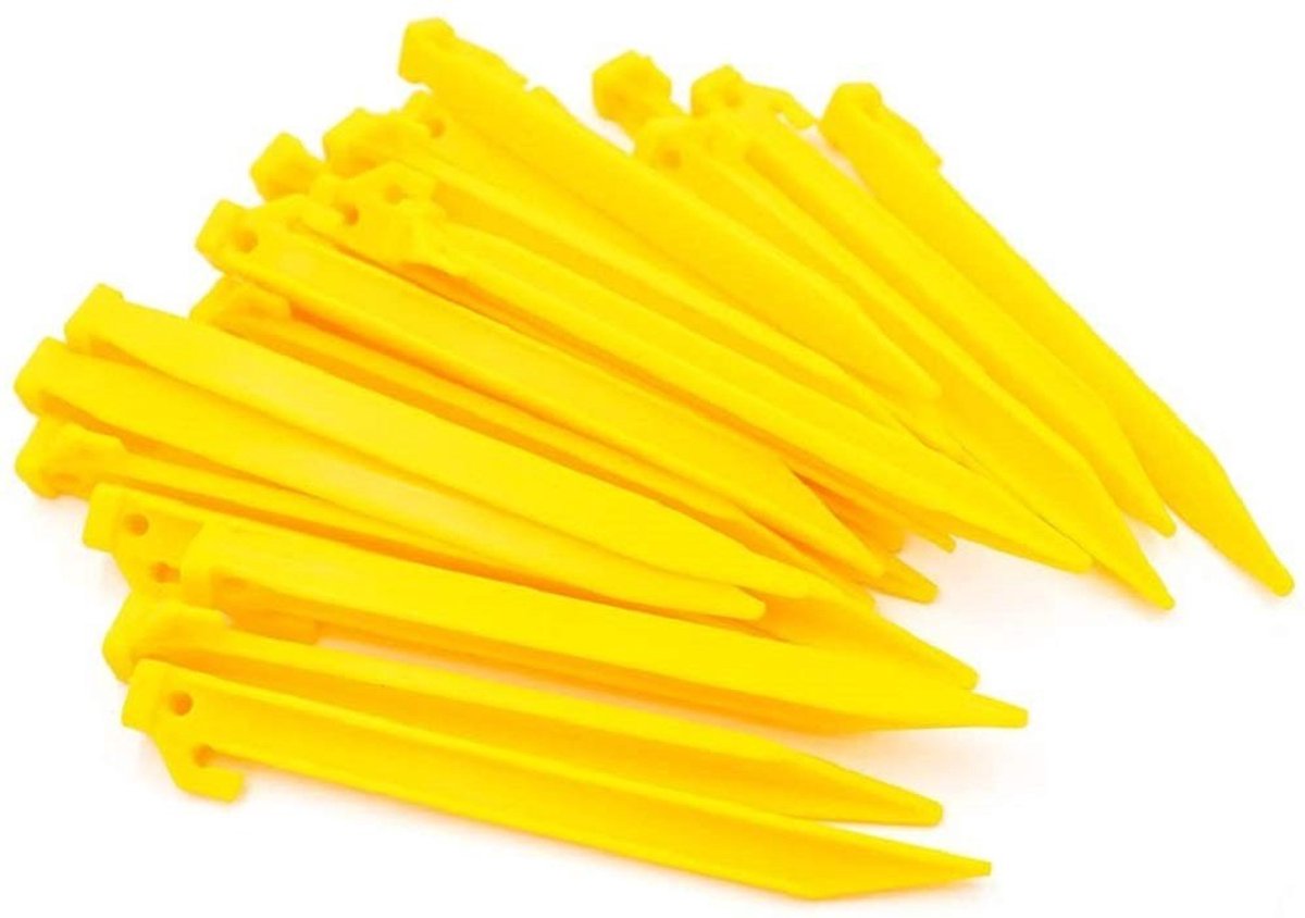 Dailygoods - Dailygoody - Duurzame Kunststof Tenthaken - Campingaccessoires - 24 Stuks - 22,5 cm - Stevige Spike Haken - Ideaal voor Tent en Caravan - Lichtgewicht