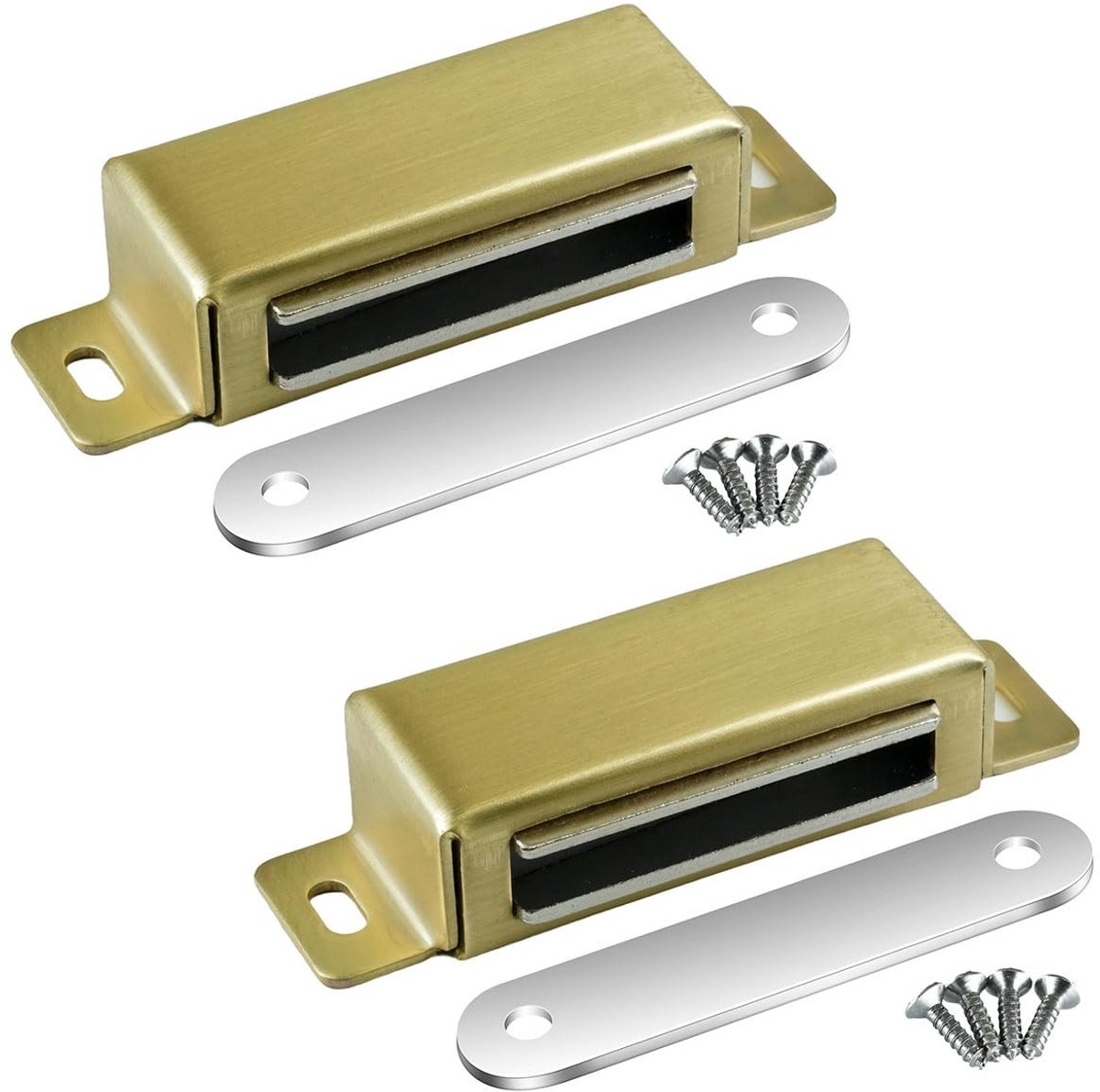 Dailygoods - Dailygoody - Magneetsnapper - Kastdeuren Sluiten - Stijlvol Design - Goud - Deursluiters - Sterke Magneet voor Meubels - Geschikt voor Balkondeuren