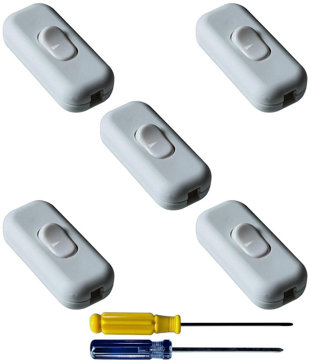Dailygoods - Set van 5 Tussenschakelaars voor Snoeren