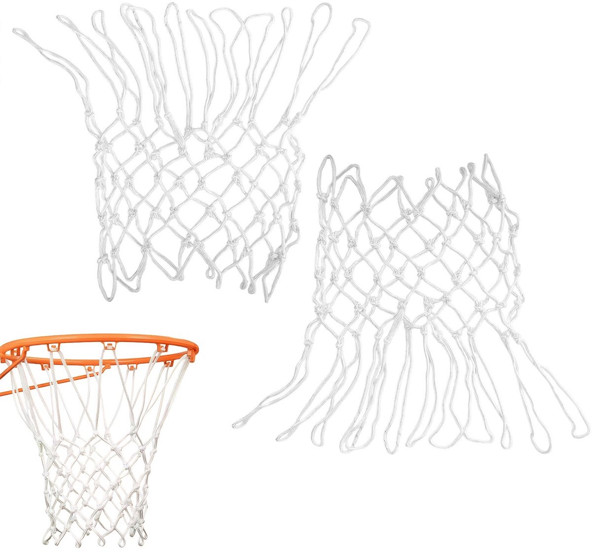 Dailygoods - Weerbestendig Basketbalnet voor Binnen en Buiten, 12 Gespen