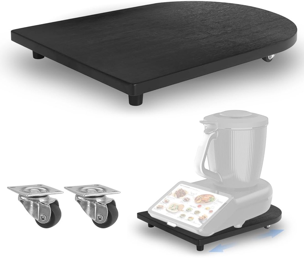 Dailygoods - Glijplank voor Thermomix met 360° Wielen