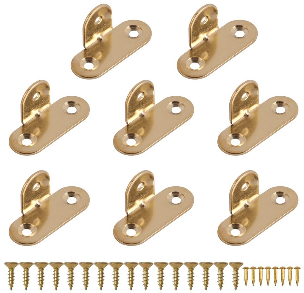 Dailygoody - 90 graden T-vormige hoekbeugels - Zware L-vormige beugels - Duurzaam messing - Verbeterde meubelverbinding - Kasten, bureaus en planken -...