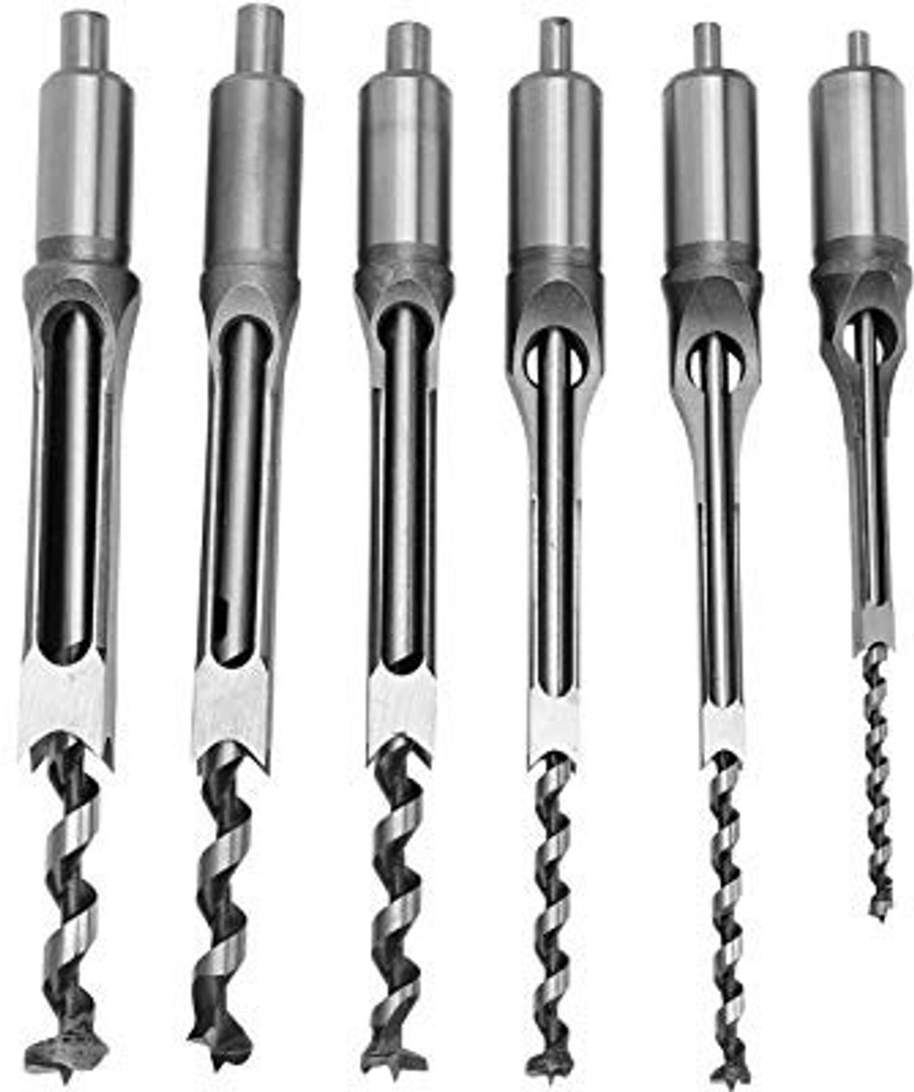 Dailygoody - OmGoods - Dailygoody - Professionele set vierkante boren - Houtbewerking gereedschap - Verhoogt efficiëntie - 6 stuks - Ideaal voor meubels - Voor ambachtsliede...