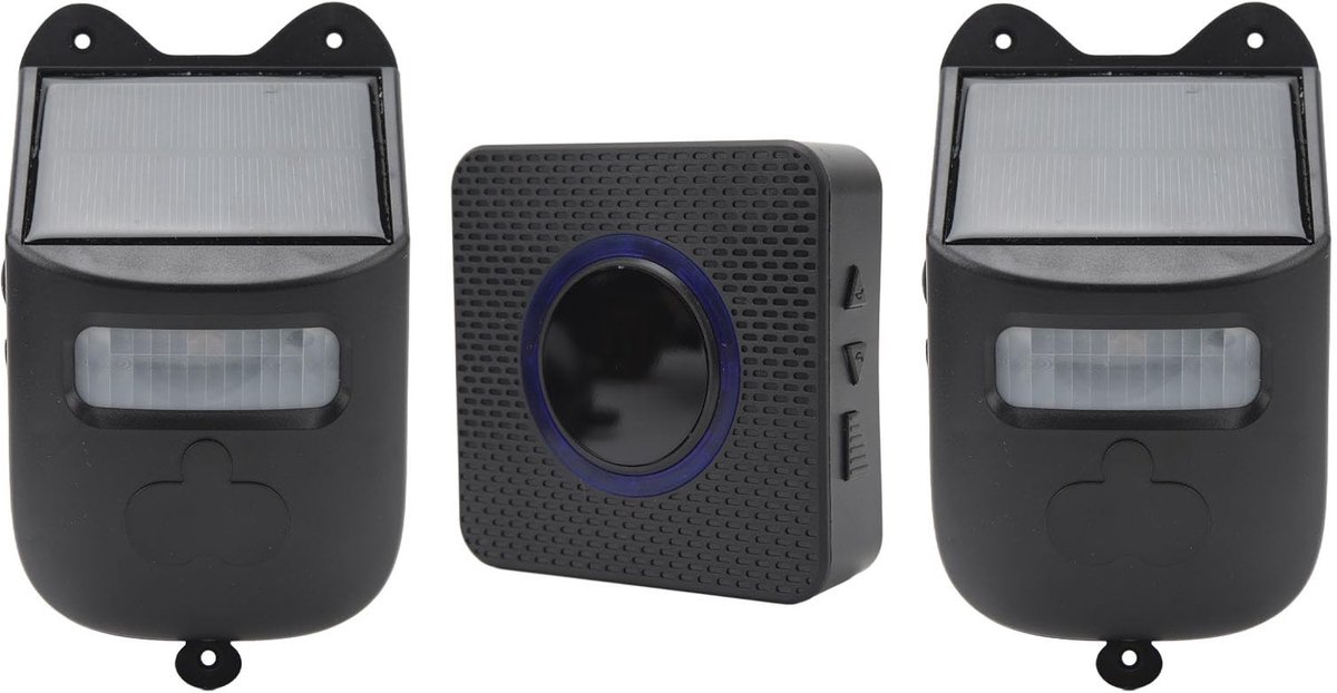 Dailygoody - Long Range Solar Wireless Oprit Alarm - Bewegingssensor Detector - Eenvoudige installatie - Zonne-energie - Beveiligingssysteem - Geschik
