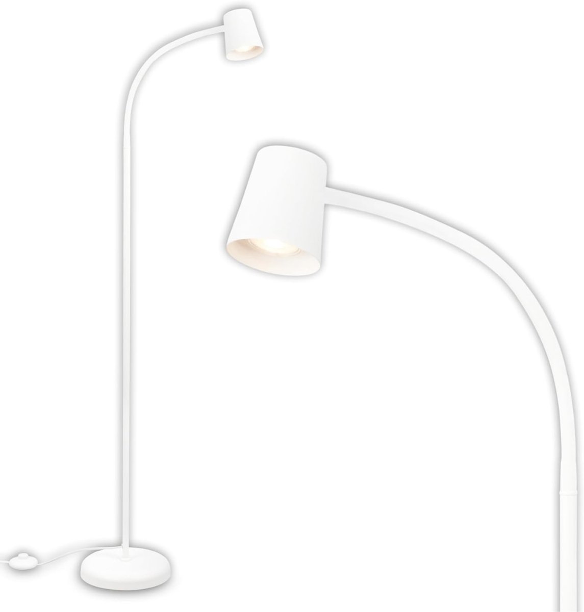 AHD® Booglamp - Vloerlamp - Lampenkap - Booglampen Dimbaar - Booglampen Staand Vloerlamp - Wit - 21cm x 22cm x 128cm