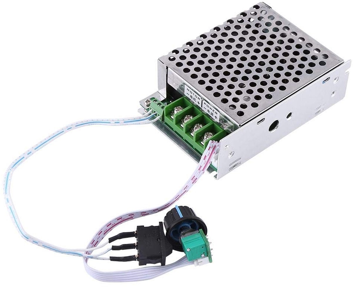 Dailygoody - DC Motor Speed Controller - 10V-50V 40A PWM - Omkeerfunctie - Efficiënt Regelbaar - Voor Motorbesturing - Geschikt voor Elektronica - Com...