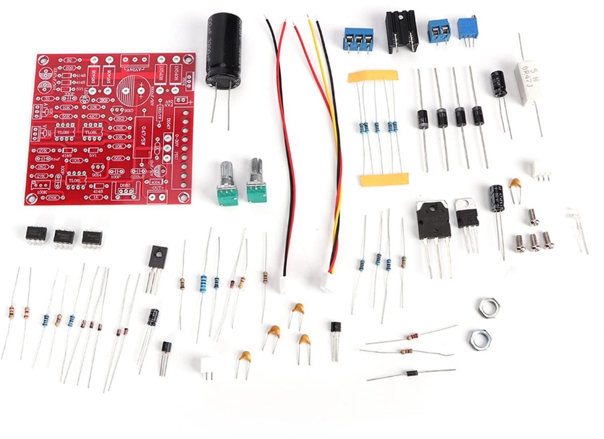 Dailygoody - DC geregelde voeding - doe-het-zelf kit - continu instelbaar - elektronica project - knutselaars - 0-30 V - geschikt voor ingenieurs - sy...