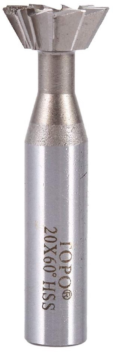 Dailygoody - Dovetail Frees - 20mm HSS Dovetail Cutter voor CNC Bewerking