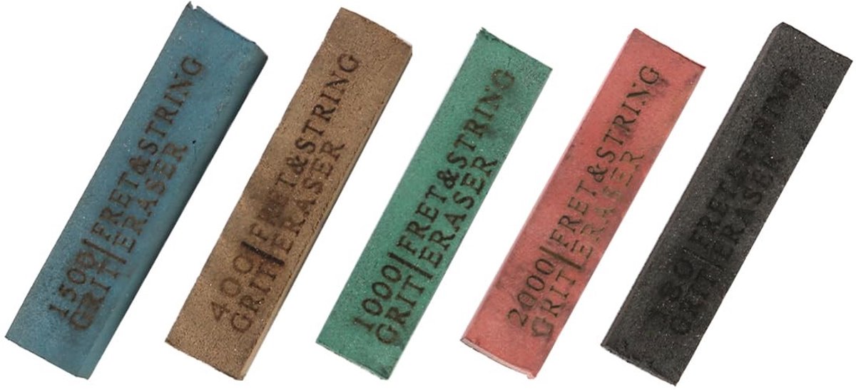 Dailygoody - Gitaar Fret Eraser - Polijst Tool - Zacht en elastisch - Fret Reinigings Tool - Geschikt voor gitaar en ukulele - 5-pack