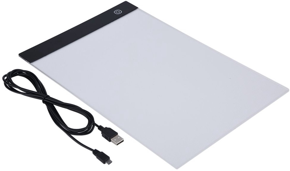 Dailygoody - Led-lichtpad - Draagbare lichttafel - Dimbaar en A4 formaat - Ideaal voor tekenen en schetsen - Hoge lichtdoorlatendheid - Oogbescherming.
