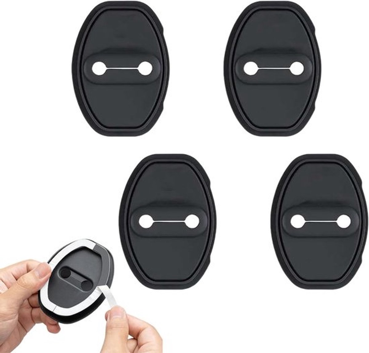 Deurslotbescherming autoslotafdekking set van 4 stuks met beschermafdekking