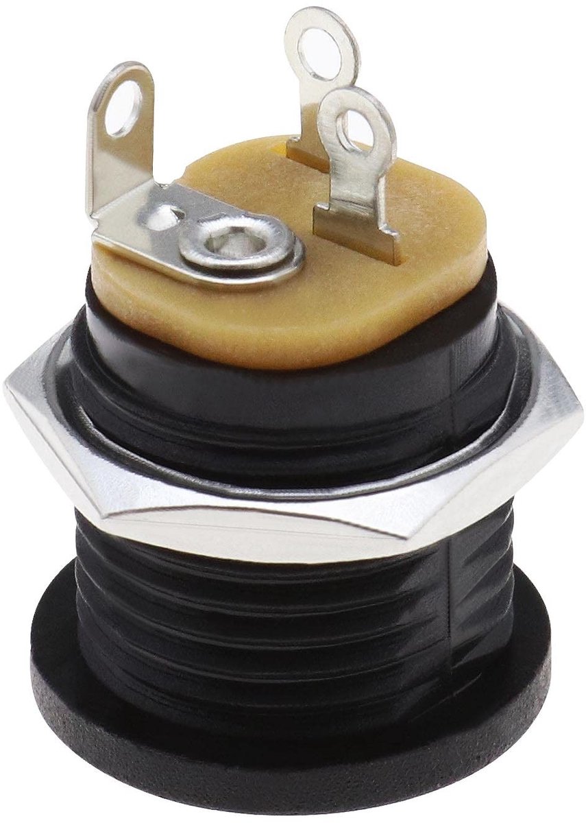 Dailygoody - DC Power Jack Socket - 5.5mmx2.1mm - 10Pcs Vrouwelijke Connectoren - Zwart - Geschikt voor Gitaar Effecten - DIY Projecten