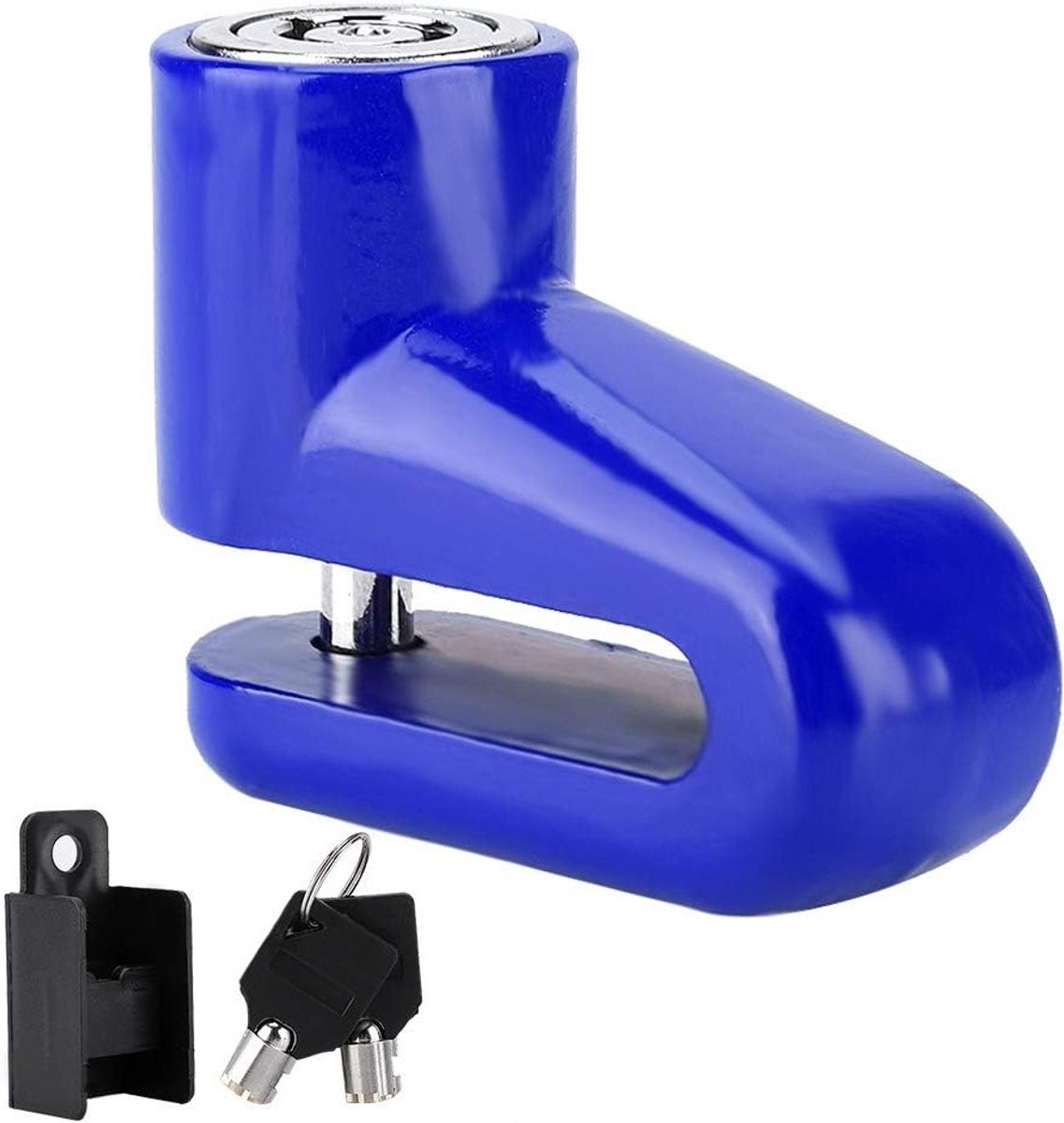 Veilige Disc Remslot voor Motor en Fiets, Antidiefstal Beveiliging, Zware Kwaliteit en Betrouwbare Bescherming voor Remschijven (Blauw)