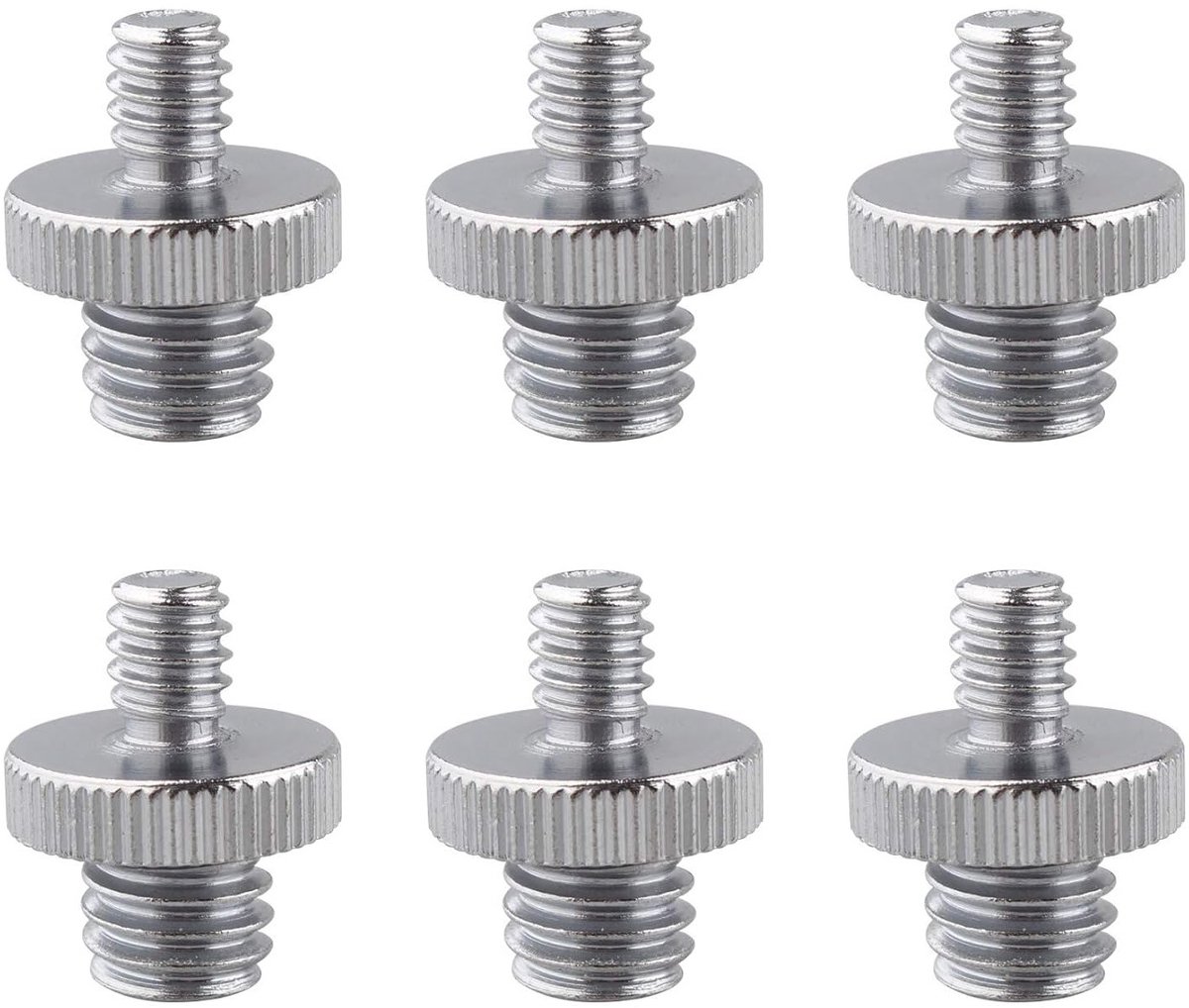 6 Stuks 1/4" naar 3/8" Metaal Schroefadapter voor Camera, Statief, Monopod en Verlichting