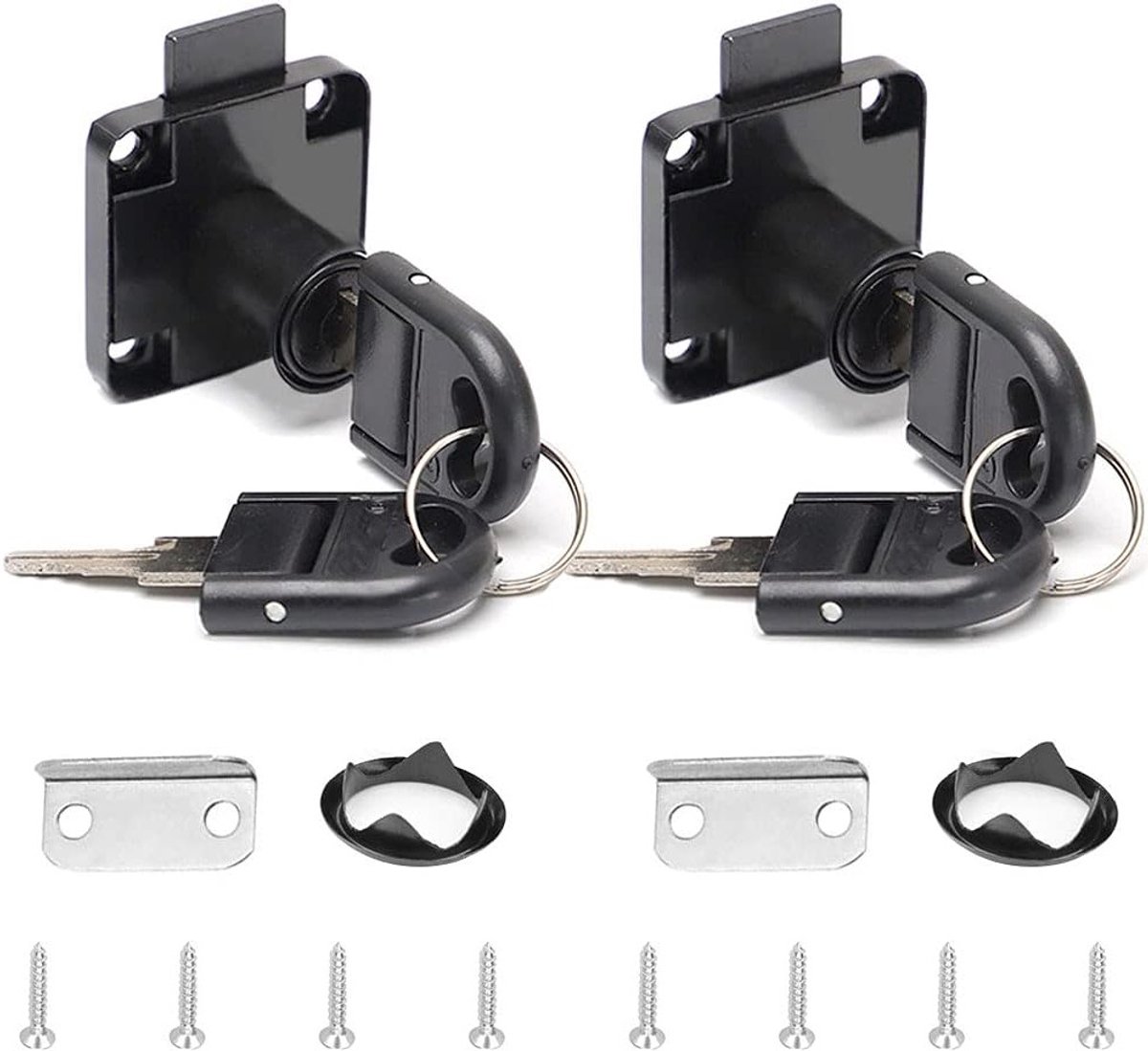 Zinc Legering Meubel Slot voor Laden en Kasten met 4 Sleutels - 19mm Opening, Beveiliging en Duurzaamheid voor Veiligheid van Uw Meubels