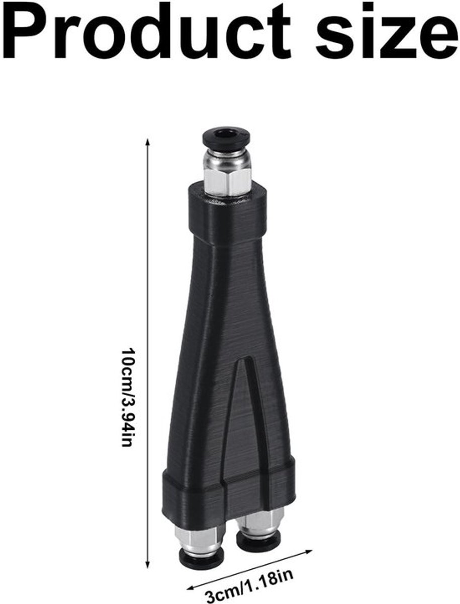 2-in-1 PTFE-Adapter voor 3D-Printers - Slangconnector voor Voedingsmodules