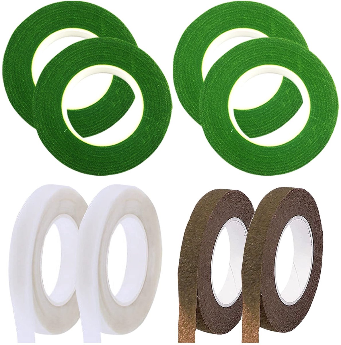 Dailygoods - Dailygoody - Flora Crêpetape - Bloemistenlint - Sterk en gebruiksvriendelijk - 8 Stuks - Decoratie voor boeket - Doe-het-zelf kunsthandwerk - Voor blo.
