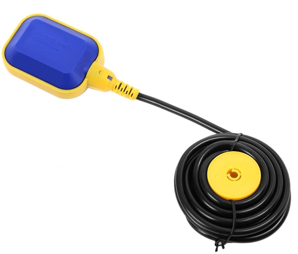 Dailygoods - Dailygoody - Float Switch Waterniveau Controller - Dompelpompen - 10 m Kabel - Waterniveau Sensor - 250 V 15 A - Geschikt voor Dompelpompen -