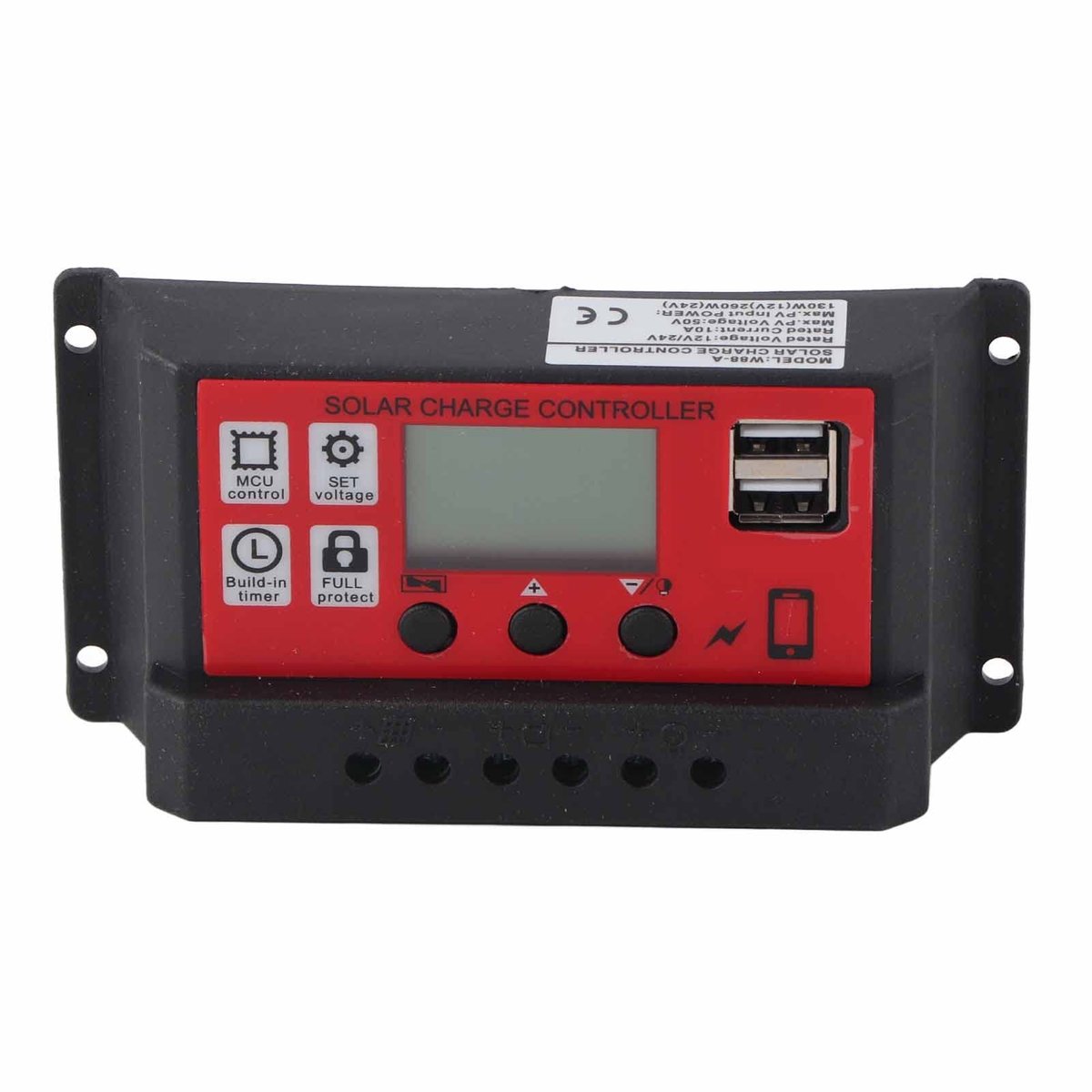 Dailygoods - Dailygoody - Solar Controller - Intelligent PWM Regulator - 10A - Zonnepanelen - Efficiënte Energiebeheer - Betrouwbaarheid - Geschikt voor Zonne-ener...