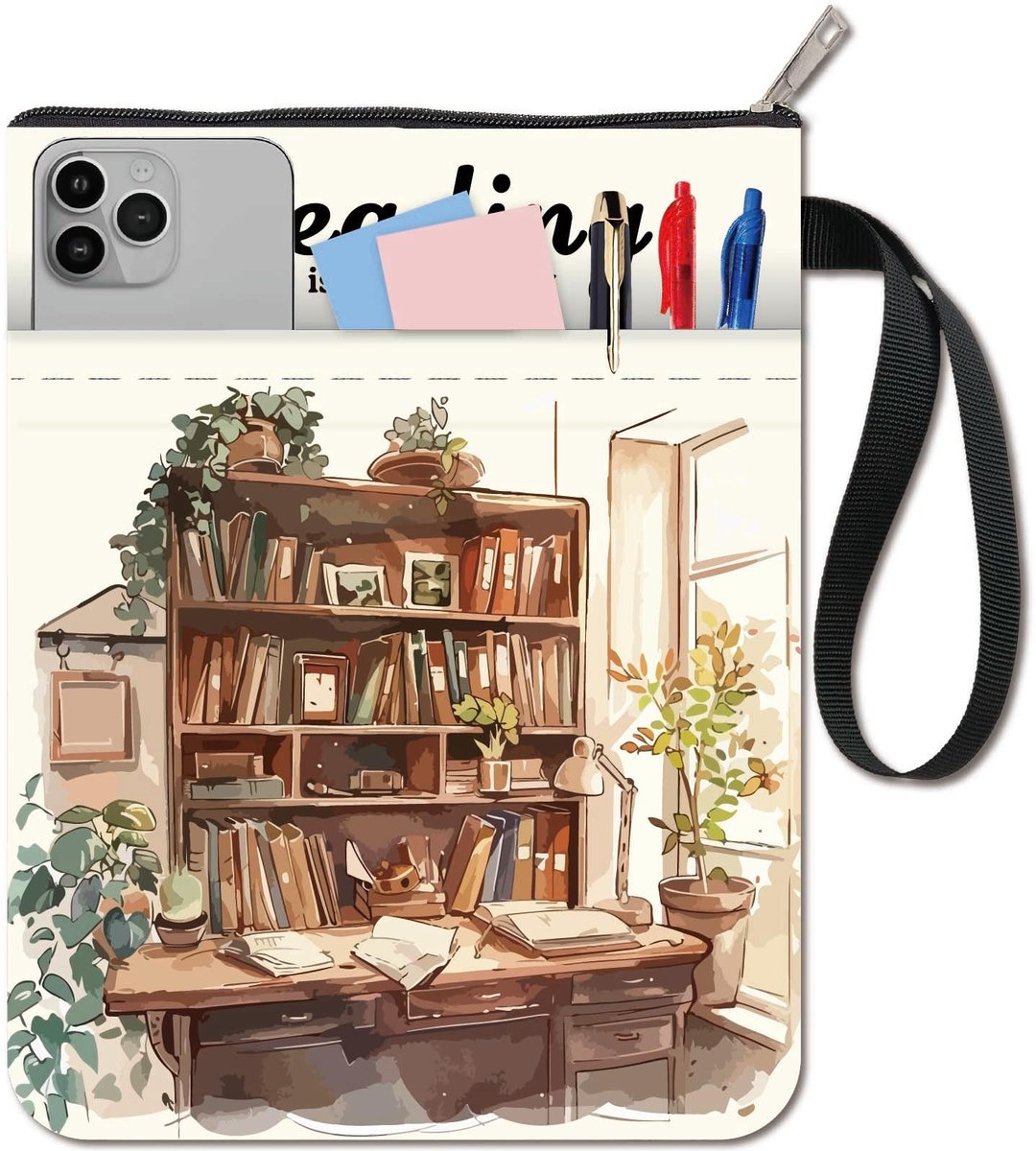 Dailygoods - Dailygoody - Desktop Boekhoezen - Boek Protector - Wasbare Stof Doek - Extra Mouwzak - Voor Boek Liefhebbers - Geschikt voor Studenten en Docenten