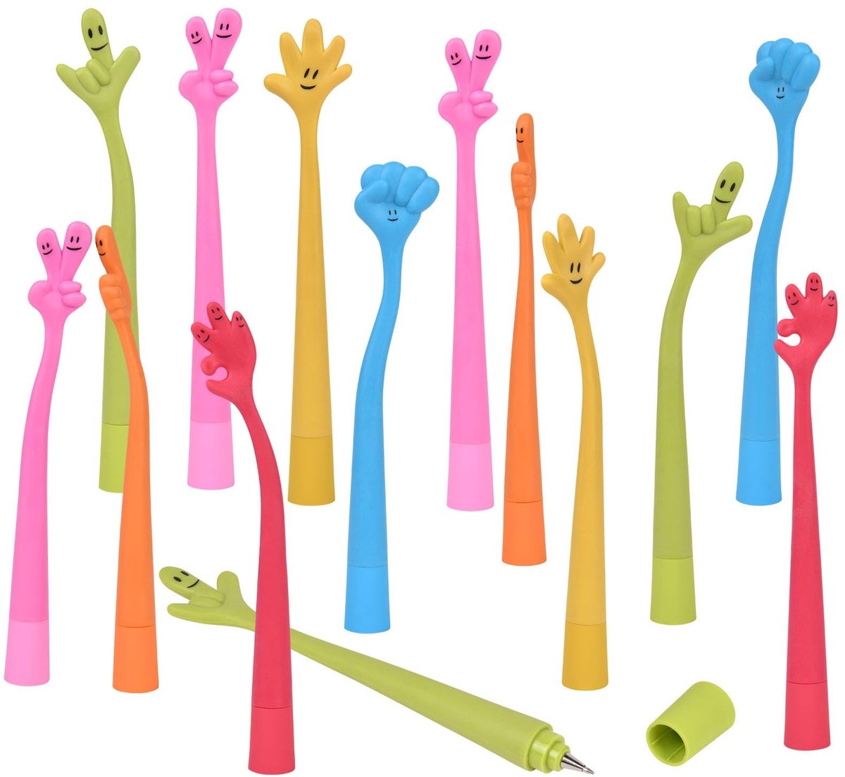 Dailygoods - Dailygoody - Balpennen - Cartoonvormige balpennen - Fantasierijk en buigbaar - 14 stuks - Ideaal voor kinderen en studenten - Voor feesten en school