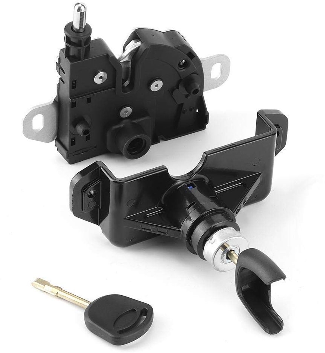 Dailygoods - Dailygoody - Motorkapvergrendelingsset - Motorkapvergrendeling - Duurzaam - IJzer - Sleutelslot - Veilig en betrouwbaar - Geschikt voor Transit MK7 20..