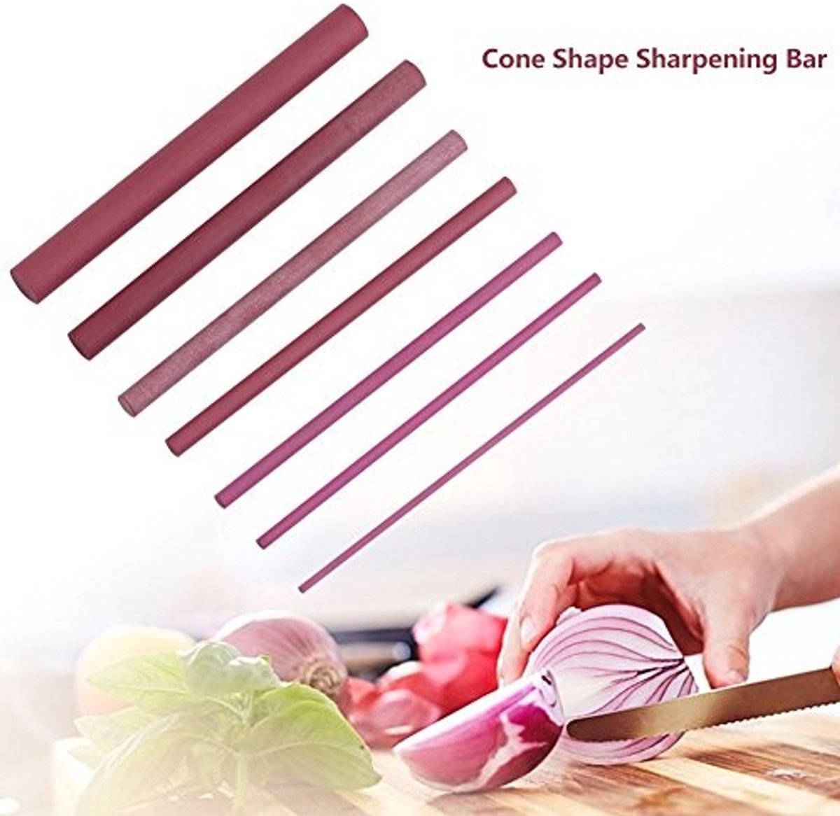 Dailygoods - Dailygoody - Slijpsteen - Hoogwaardige slijptools - Rood - Polijststeen - Perfect voor keuken- en schaarverzorging - 100 x 5 mm