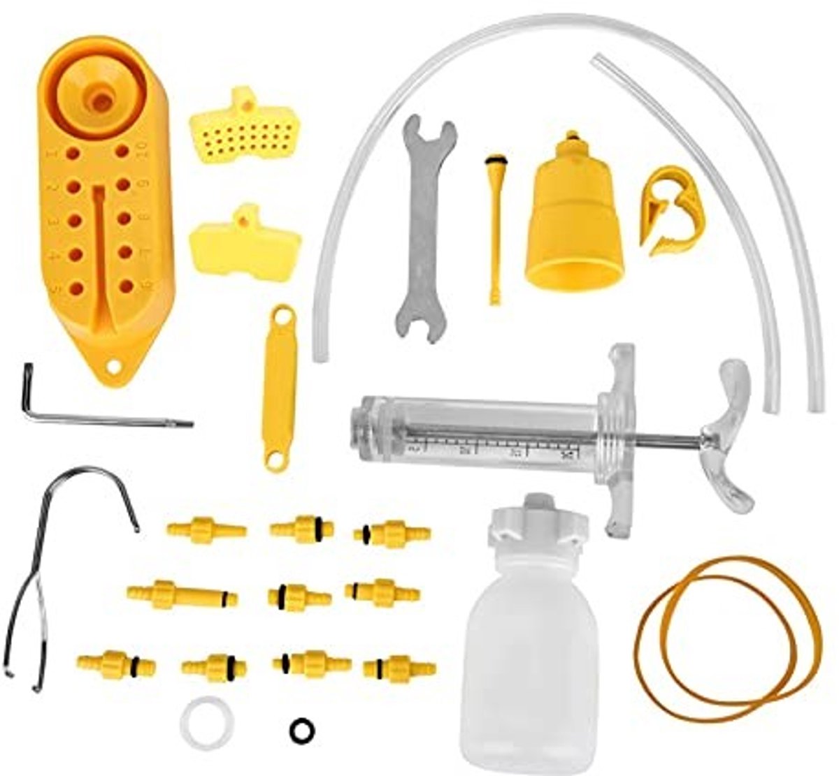 Dailygoods - Dailygoody - Fietsremventilatieset - Hydraulische Schijfrem - Inclusief Gereedschap - Voor Mountainbikes - Minerale Olie - Smering en Onderhoud - Univ...