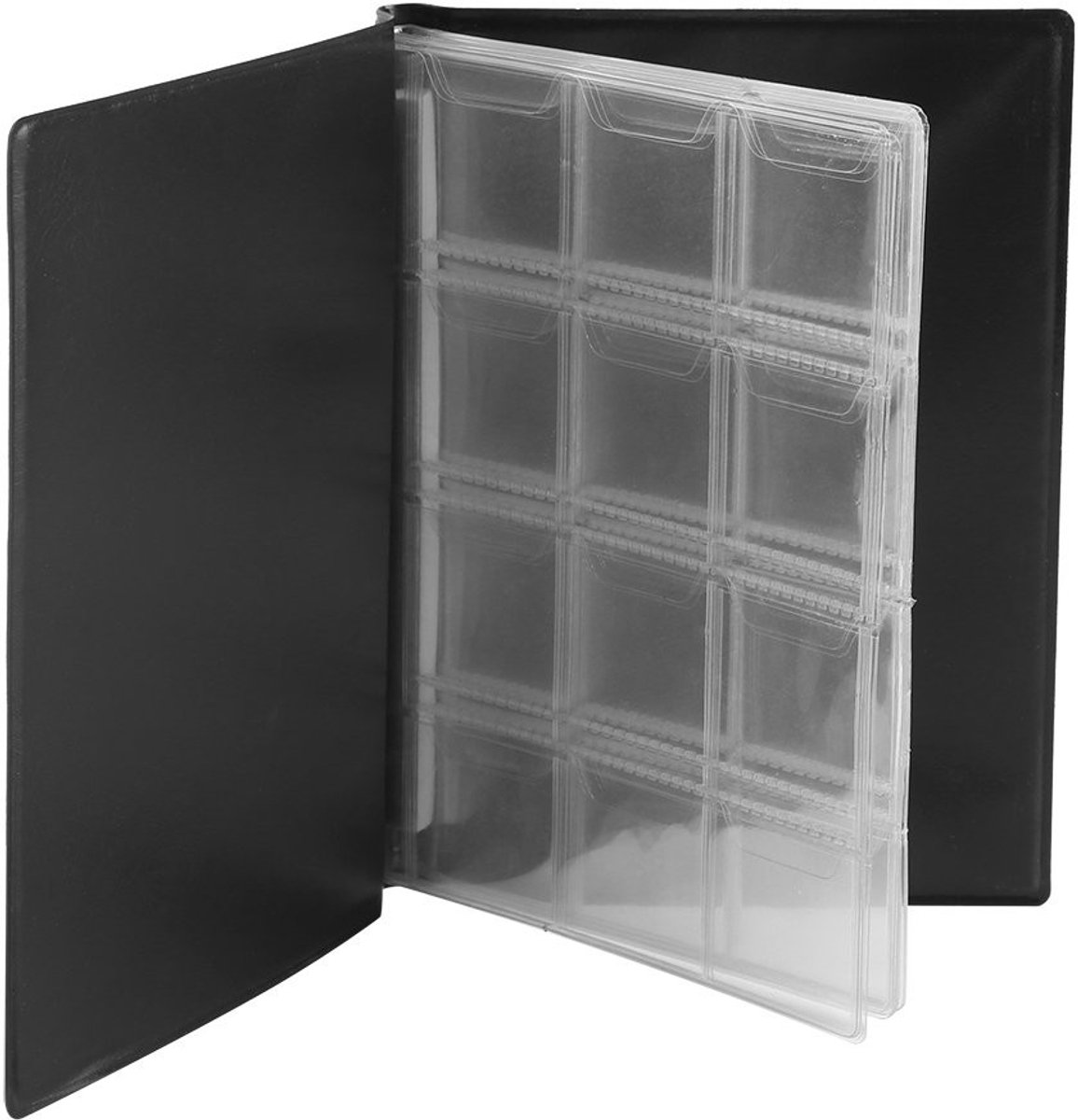 Dailygoods - Dailygoody - Muntenalbum - Muntenverzamelboek - Modern design - Zwart - Muntenopbergalbum - Voor muntenverzamelaars - 11 x 15,5 cm