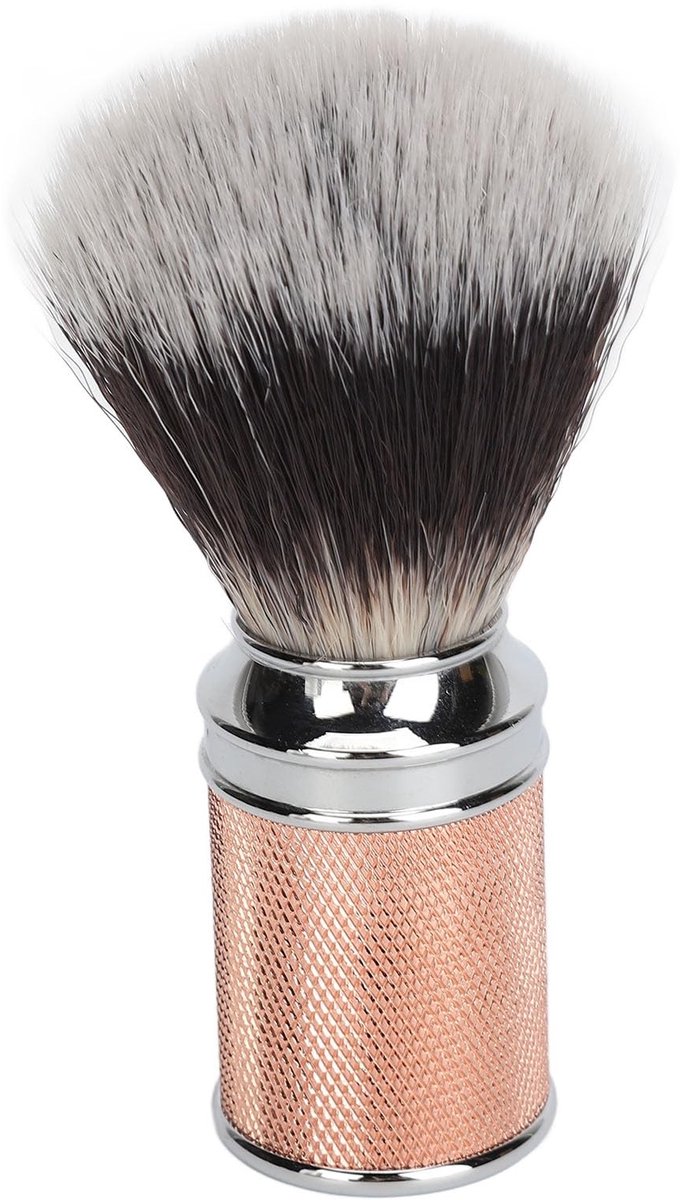 Dailygoods - Dailygoody - Scheerkwastset voor Mannen - Nylon Scheerkwast - Verbeterde schuimen voor een comfortabele scheerervaring - Rosé goud - Perfect voor Vade.