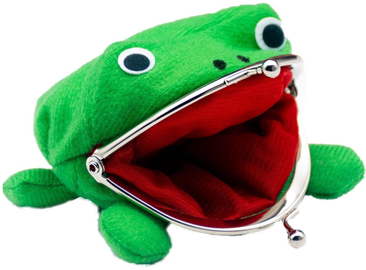Dailygoods - Dailygoody - Pluche Kikker Portemonnee - Cartoon Design - Ideaal voor Cosplay - Groen - Geschikt voor Dagelijks Gebruik - Perfect voor Cadeaus