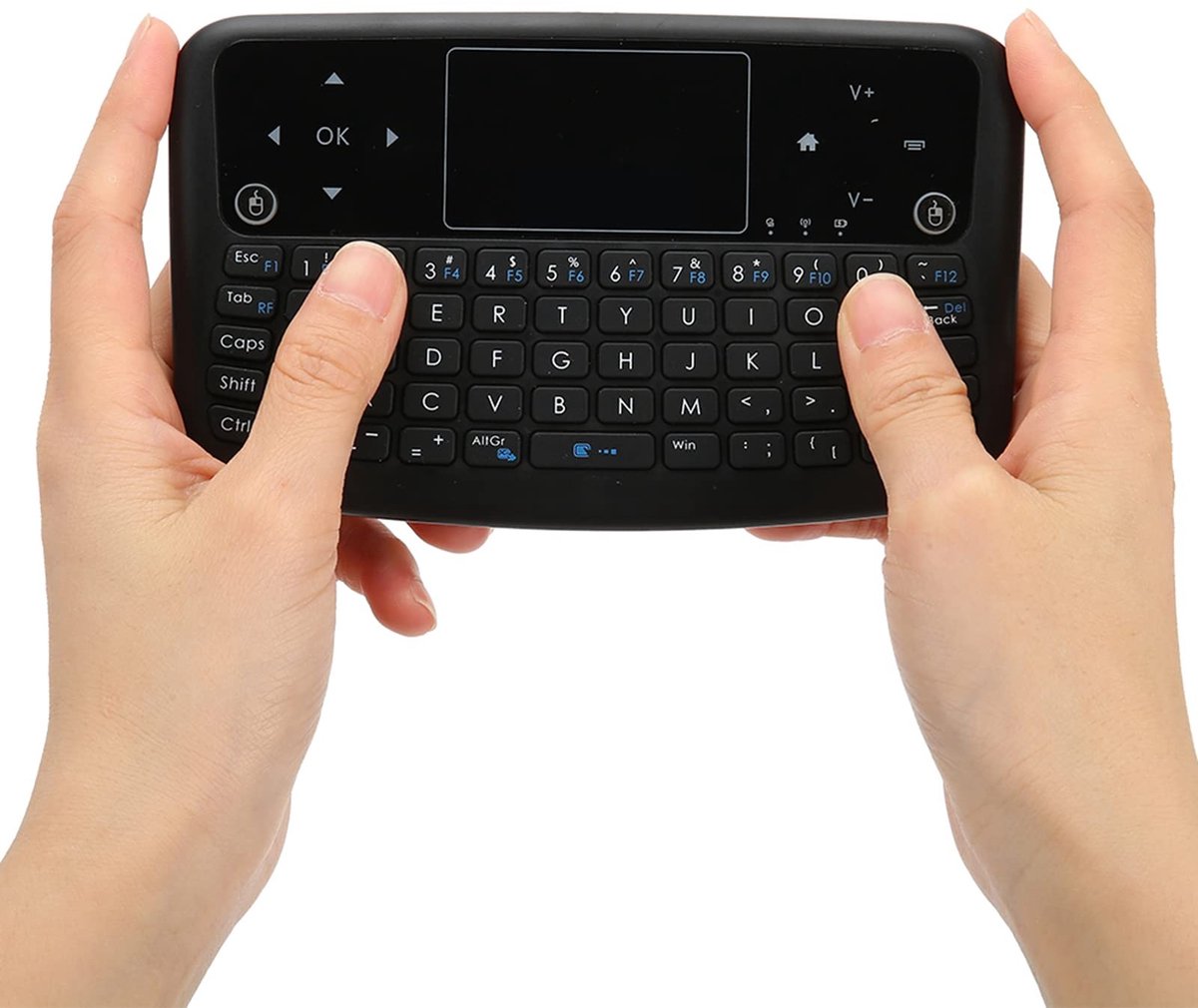 Dailygoods - Dailygoody - TV Keyboard Wireless - Mini Wireless Keyboard - Afstandsbediening met Touchpad - Zwart - Ideaal voor Android TV Box - Draadloze bedi