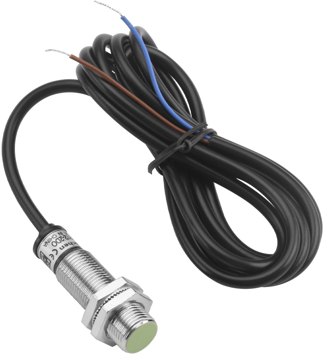 Dailygoods - Dailygoody - Inductieve nabijheidssensor - M12 - 2-werktechnologie - Cilindrisch - Lichtregeling - 2 mm detectiebereik - Geschikt voor slimme app