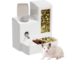Hamster waterfles - Voerdispenser klein dier - Huisdier hydrateren - Morsbestendig ontwerp - 80 ml - Transparant