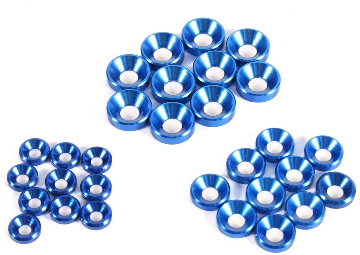 Kleurige aluminium ringen met verzonken kop voor M3, M4 en M5 - 10 stuks, duurzame afdichtingen en veelzijdig gebruik
