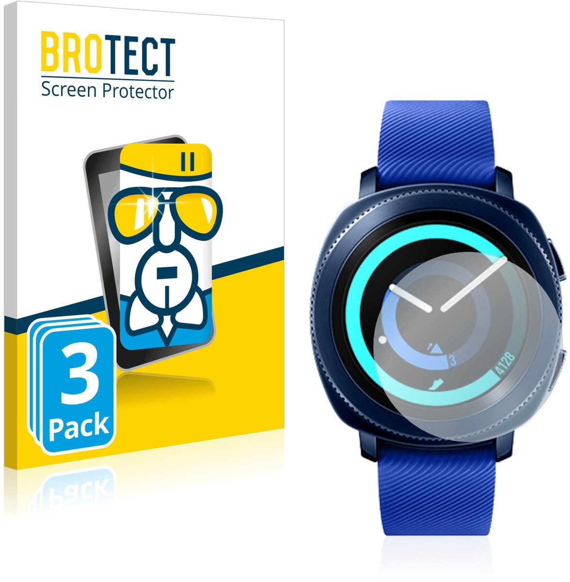 Screenprotector 3 Stuks voor Samsung Gear Sport Beschermglas transparant